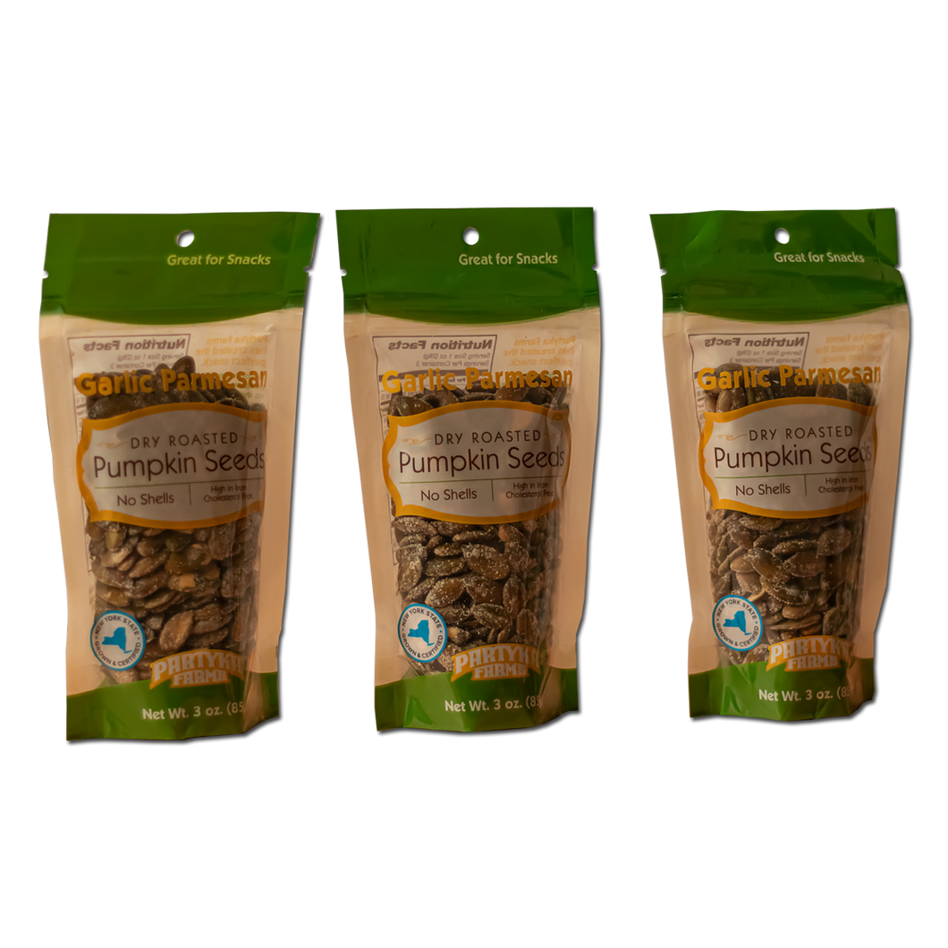 Garlic Parmesan 3 Pak of Pumpkin Seeds 3 oz