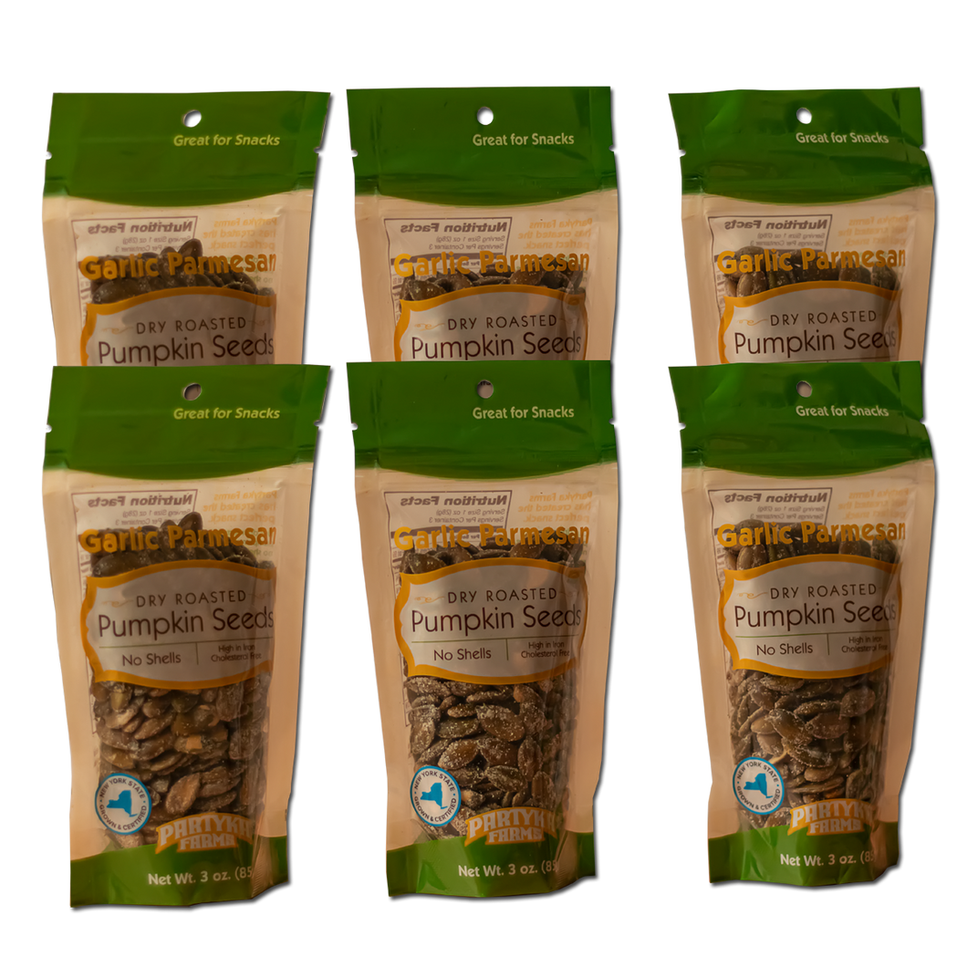Garlic Parmesan 6 Pak of Pumpkin Seeds 3 oz