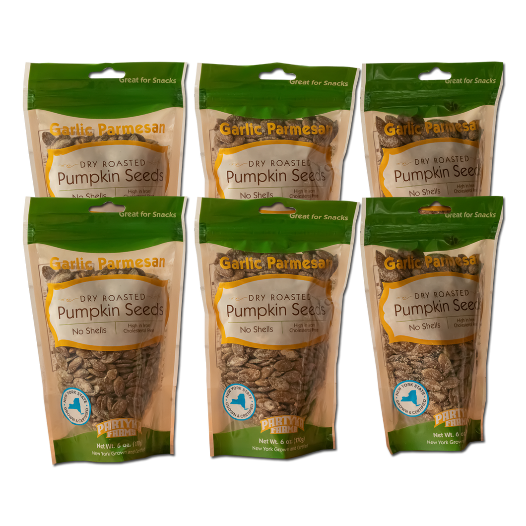 Garlic Parmesan 6 Pak of Pumpkin Seeds 6 oz
