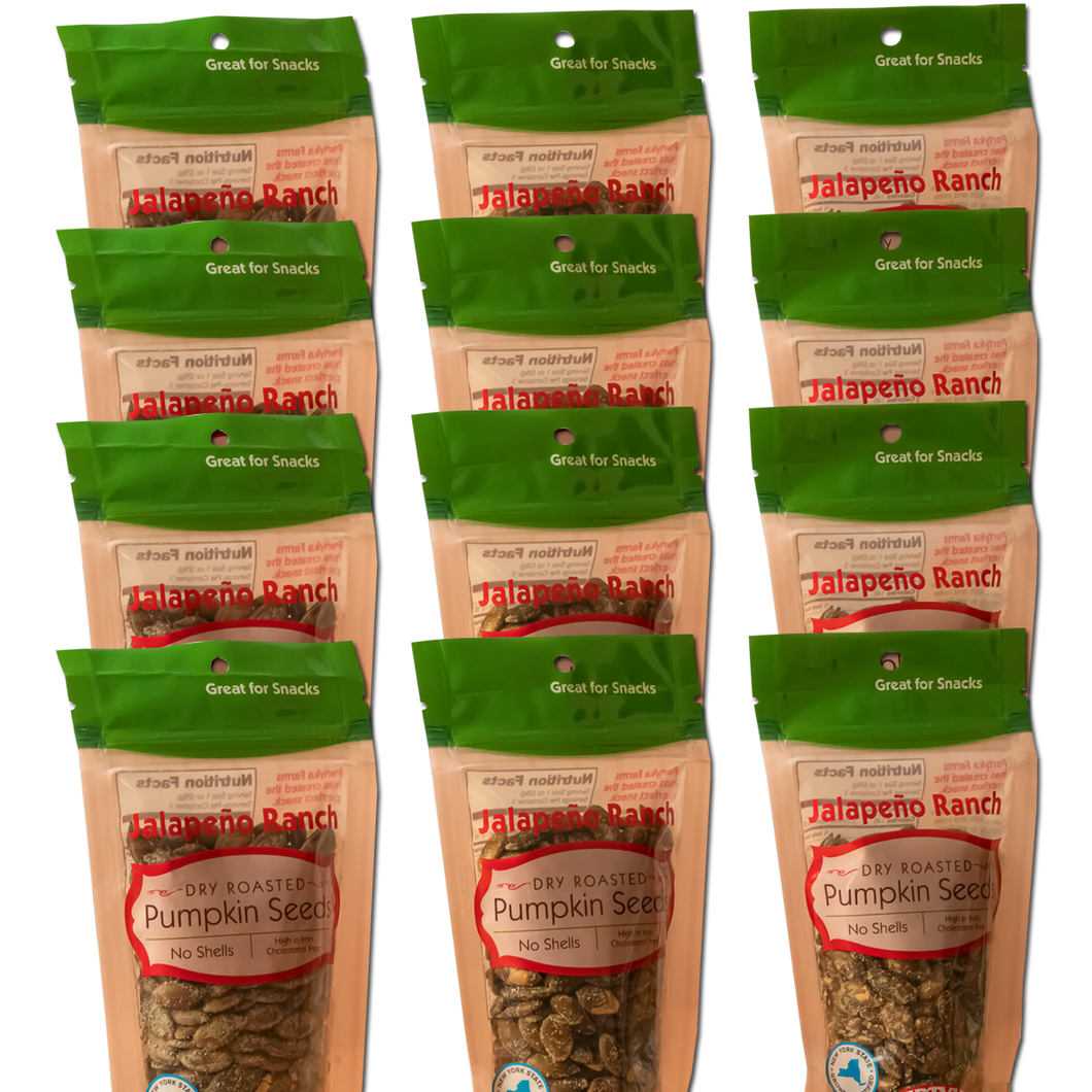 Jalapeño Ranch No-Shell Pumpkin Seeds 12 Pak 3 oz bags